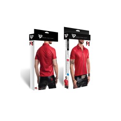 REGNES FETISH PLANET Polo Shirt mit Reissverschluss Rot