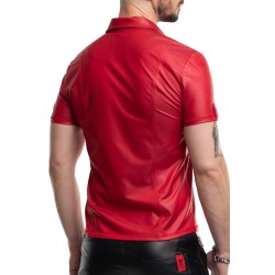 REGNES FETISH PLANET Polo Shirt mit Reissverschluss Rot