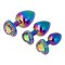 P&L Anal-Plugs mit herzförmiger Ziersteinbasis 3er-Set au Aluminium Multicolor