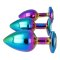 P&L Anal-Plugs mit herzförmiger Ziersteinbasis 3er-Set au Aluminium Multicolor