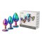 P&L Anal-Plugs mit herzförmiger Ziersteinbasis 3er-Set au Aluminium Multicolor