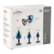P&L Anal-Plugs mit herzförmiger Ziersteinbasis 3er-Set au Aluminium Multicolor