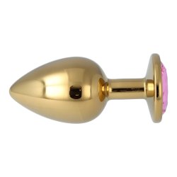 P&L Anal-Plug mit Ziersteinbasis aus Aluminium Large Gold/Rosé