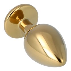 P&L Anal-Plug mit Ziersteinbasis aus Aluminium Large Gold/Rosé
