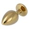 P&L Anal-Plug mit Ziersteinbasis aus Aluminium Large Gold/Rosé