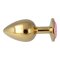 P&L Anal-Plug mit Ziersteinbasis aus Aluminium Large Gold/Rosé