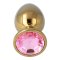 P&L Anal-Plug mit Ziersteinbasis aus Aluminium Large Gold/Rosé