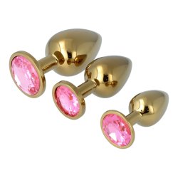 P&L Anal-Plugs mit Ziersteinbasis 3er-Set aus...