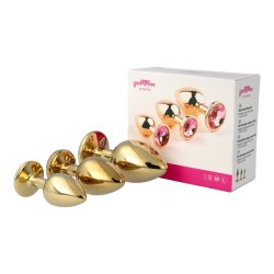 P&L Anal-Plugs mit Ziersteinbasis 3er-Set aus...