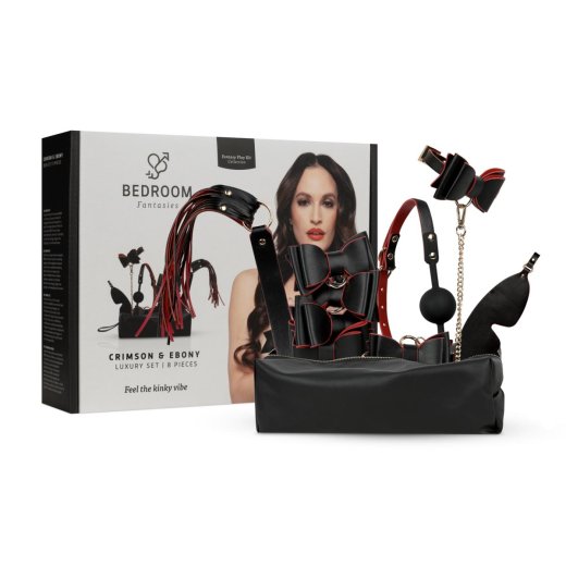 BEDROOM FANTASIES Crimson & Ebony Luxury BDSM Set 8-teilig Schwarz/Rot