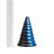 KIOTOS Revolt Blue Wave Plug 23 Ø 8.5 cm x 18.5 cm Blau/Schwarz