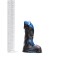 KIOTOS Revolt Blue Wave Dildo 04 Small Ø 5.5 cm x 17 cm Blau/Schwarz