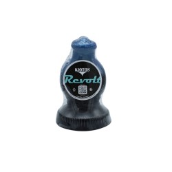 KIOTOS Revolt Blue Wave Dildo 03 Medium Ø 7 cm x 13.5 cm Blau/Schwarz