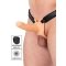 HIDDEN DESIRE Inferno Hollow Vibrating Penis Strap-On 16cm Beige