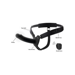 HIDDEN DESIRE Inferno Hollow Vibrating Penis Strap-On 16cm Schwarz