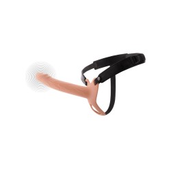 HIDDEN DESIRE Inferno Hollow Vibrating Penis Strap-On 20cm Beige