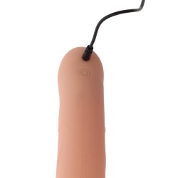 HIDDEN DESIRE Inferno Hollow Vibrating Penis Strap-On 20cm Beige
