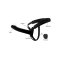 HIDDEN DESIRE Inferno Hollow Vibrating Penis Strap-On 20cm Schwarz