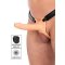 HIDDEN DESIRE Inferno Hollow Vibrating Penis Strap-On 18cm Beige