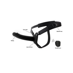 HIDDEN DESIRE Inferno Hollow Vibrating Penis Strap-On 18cm Schwarz