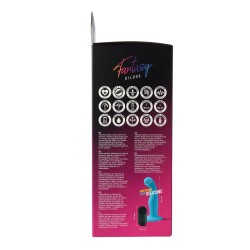 VIRGITE Dildo "Lovely" mit Vibration & Fernbedienung aus Silikon Blau