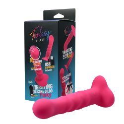 VIRGITE Dildo "Pinky" mit Vibration & Fernbedienung aus Silikon Pink