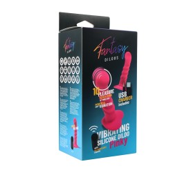 VIRGITE Dildo "Pinky" mit Vibration & Fernbedienung aus Silikon Pink