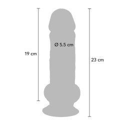 TOY JOY Get Real Deluxe Extra Thick Dildo aus TPE Ø 5.5 x 23 cm Light Skin