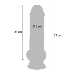 TOY JOY Get Real Deluxe Extra Thick Dildo aus TPE Ø 6 x 25 cm Light Skin