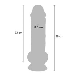 TOY JOY Get Real Deluxe Extra Thick Dildo aus TPE Ø 6 x 28 cm Light Skin