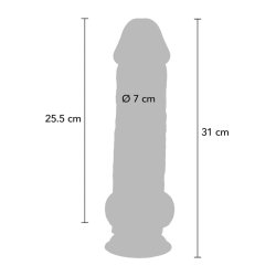 TOY JOY Get Real Deluxe Extra Thick Dildo aus TPE Ø 7 x 31 cm Light Skin