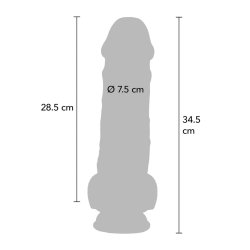 TOY JOY Get Real Deluxe Extra Thick Dildo aus TPE Ø 7.5 x 34.5 cm Light Skin