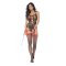 MAPALÉ Floraler Fischnetz Body Schwarz One Size