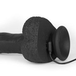 ZENN Super Soft Realistic Dick 22 cm mit Stossbewegung, Vibration & Wärmefunktion Schwarz
