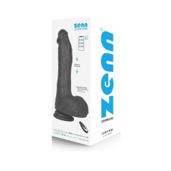 ZENN Super Soft Realistic Dick 22 cm mit Stossbewegung, Vibration & Wärmefunktion Schwarz