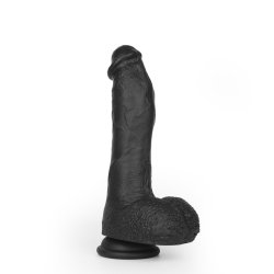 ZENN Super Soft Realistic Dick 22 cm mit Stossbewegung, Vibration & Wärmefunktion Schwarz