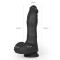 ZENN Super Soft Realistic Dick 22 cm mit Stossbewegung, Vibration & Wärmefunktion Schwarz