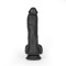ZENN Super Soft Realistic Dick 22 cm mit Stossbewegung, Vibration & Wärmefunktion Schwarz