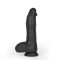 ZENN Super Soft Realistic Dick 22 cm mit Stossbewegung, Vibration & Wärmefunktion Schwarz