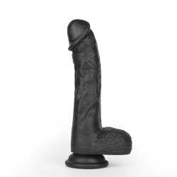 ZENN Super Soft Realistic Dick 22,2 cm mit Stossbewegung, Vibration & Wärmefunktion Schwarz