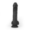 ZENN Super Soft Realistic Dick 22,2 cm mit Stossbewegung, Vibration & Wärmefunktion Schwarz