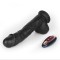ZENN Super Soft Realistic Dick 22,2 cm mit Stossbewegung, Vibration & Wärmefunktion Schwarz