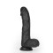 ZENN Super Soft Realistic Dick 22,2 cm mit Stossbewegung, Vibration & Wärmefunktion Schwarz