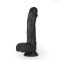 ZENN Super Soft Realistic Dick 22,2 cm mit Stossbewegung, Vibration & Wärmefunktion Schwarz