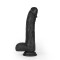 ZENN Super Soft Realistic Dick 22,2 cm mit Stossbewegung, Vibration & Wärmefunktion Schwarz