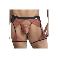 CANDYMAN String et Porte-Jarretelles Moreyo Terracotta