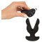 ANOS Power Expander Anal-Plug mit Vibration, Elektro-Stimulation & Fernbedienung Schwarz