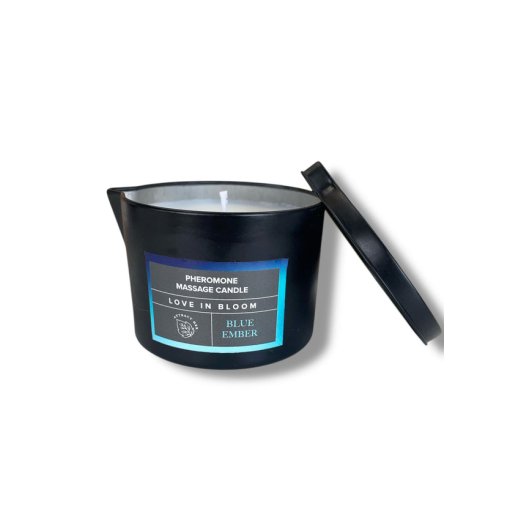 EYE OF LOVE Bloom Pheromone Massage Candle Blue Ember Attract Her 150 ml