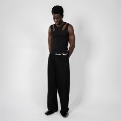 W010609 Tank Top-Kleid Unisex Schwarz