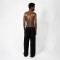 W010609 Hose Lang Unisex Schwarz